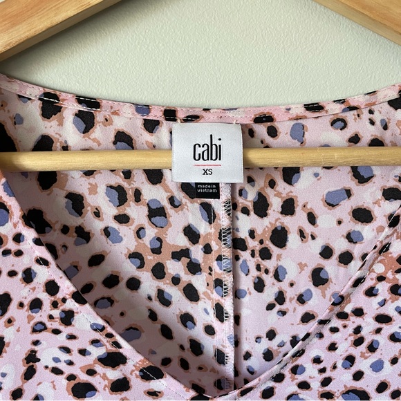Seaside dolman pink leopard blouse, size extra-small - Picture 6 of 7